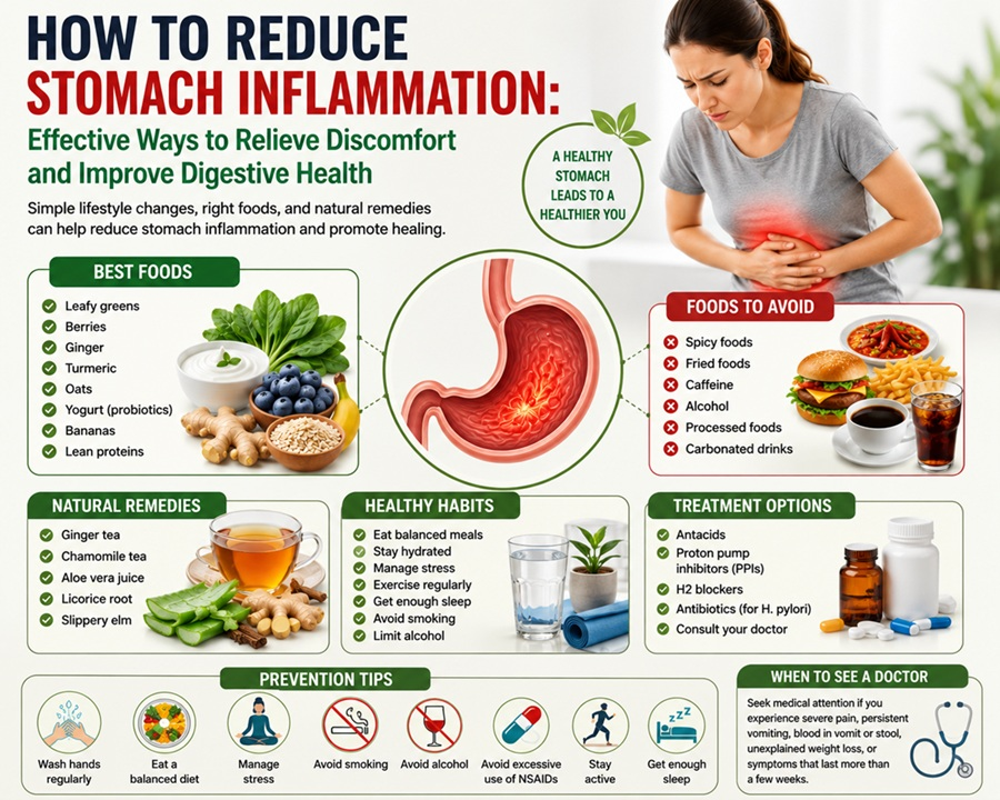 how to reduce stomach inflammation