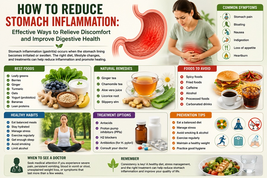 how to reduce stomach inflammation