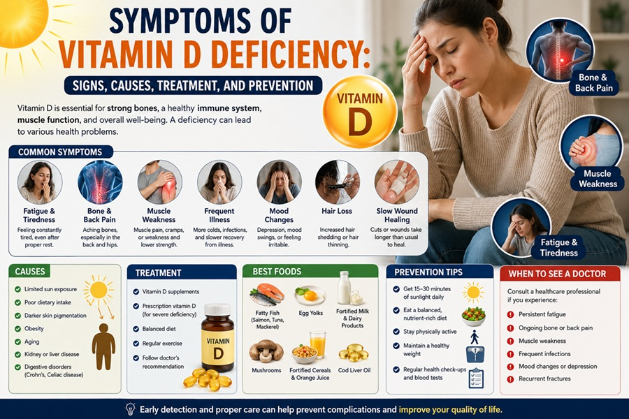 symptoms of vitamin d deficiency