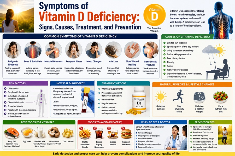 symptoms of vitamin d deficiency